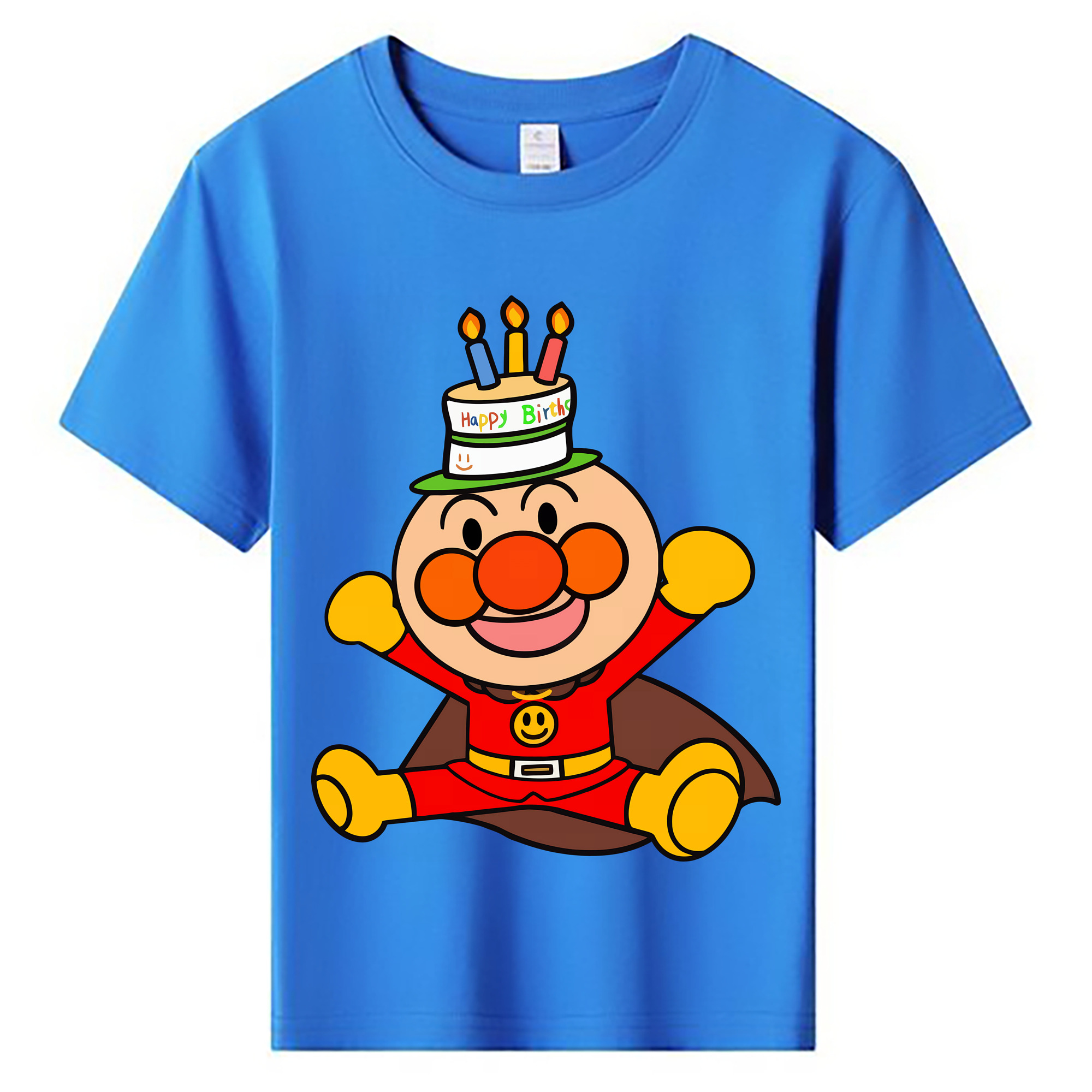 （画像用） アンパンマン Anpanman 綿100％キッズTシャツ（フロントプリント）